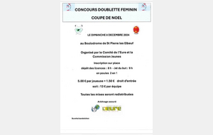 Coupe de Noel Doublette Feminin